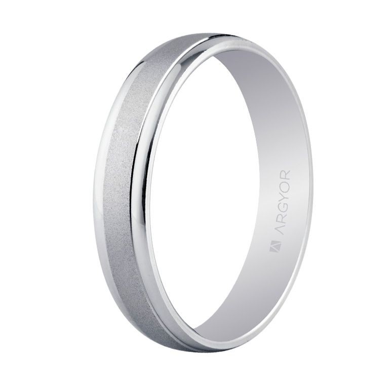 ALIANZA DE BODA ORO BLANCO 18K 4MM