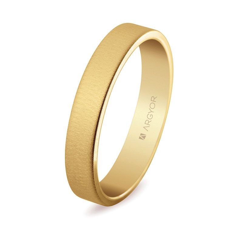 ALIANZA DE ORO 18K PLANA TEXTURIZADA