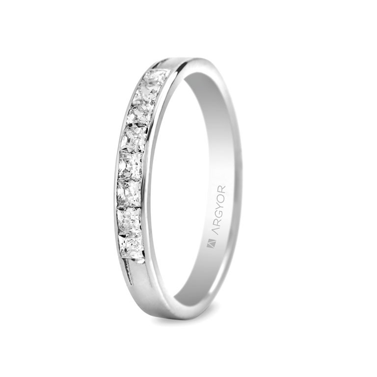 Sortija prometida oro blanco y diamantes